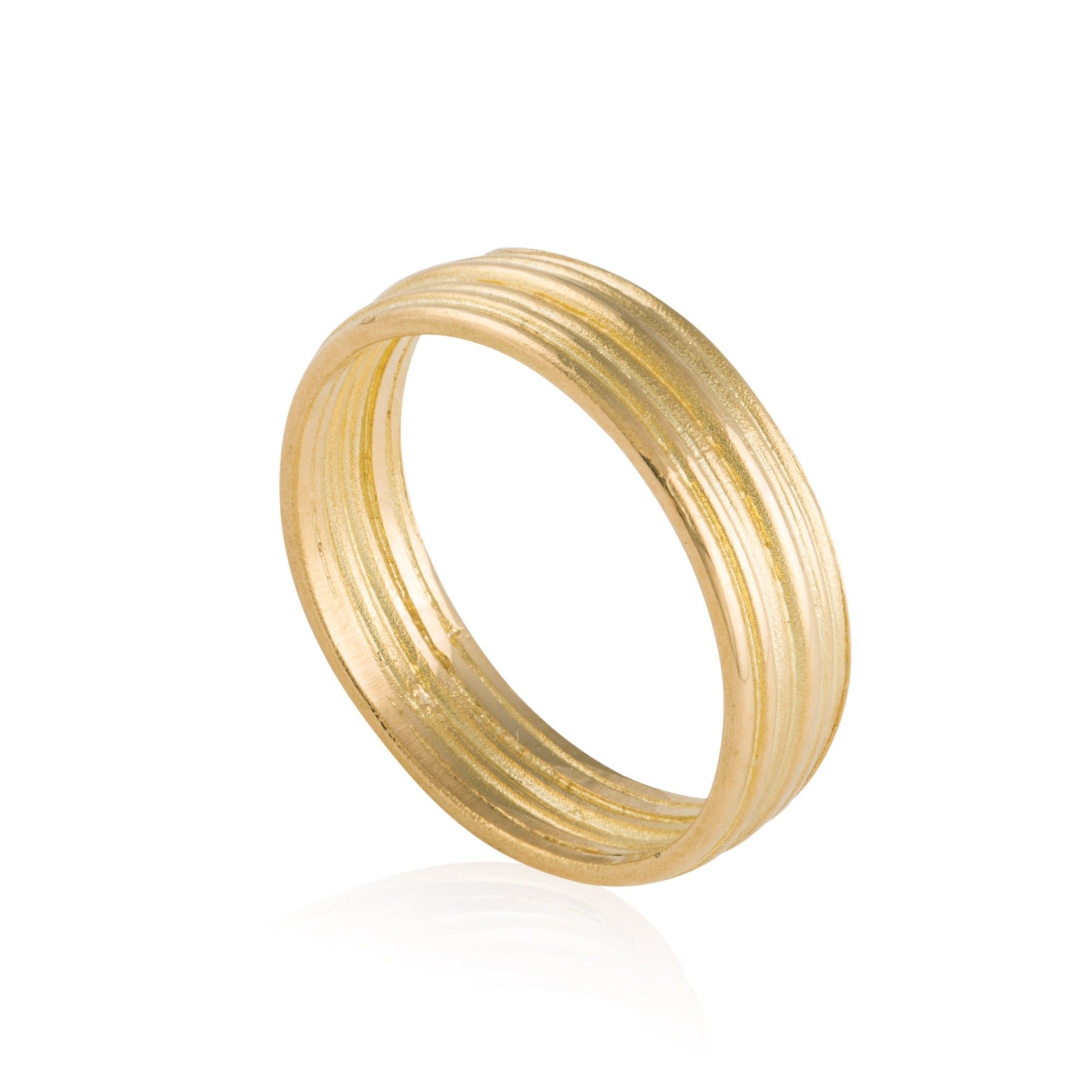 Pleated 18ct Gold Ring