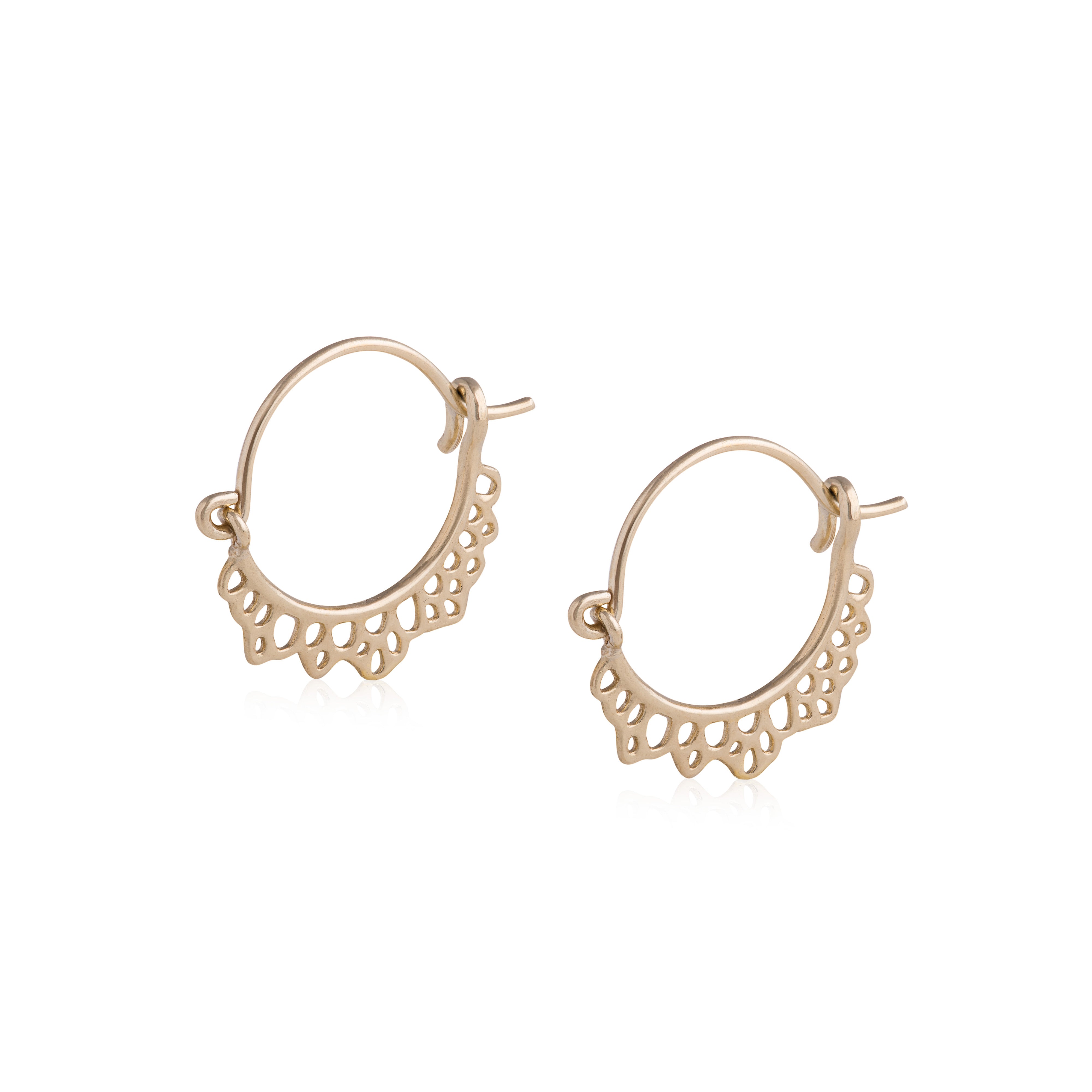 Flux Edge Hoop Earrings